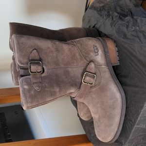 UGG Brown Suede Shearling Boots